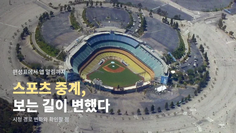 스포츠 중계 보는 경로는 어떻게 바뀌었나 - TV 편성표에서 OTT, 하이라이트 클립, 문자 중계까지